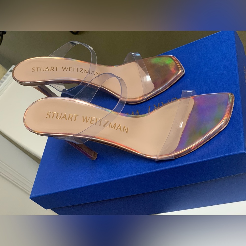 Stuart Weitzman Pink Translucent Size 7 Pumps - image 2